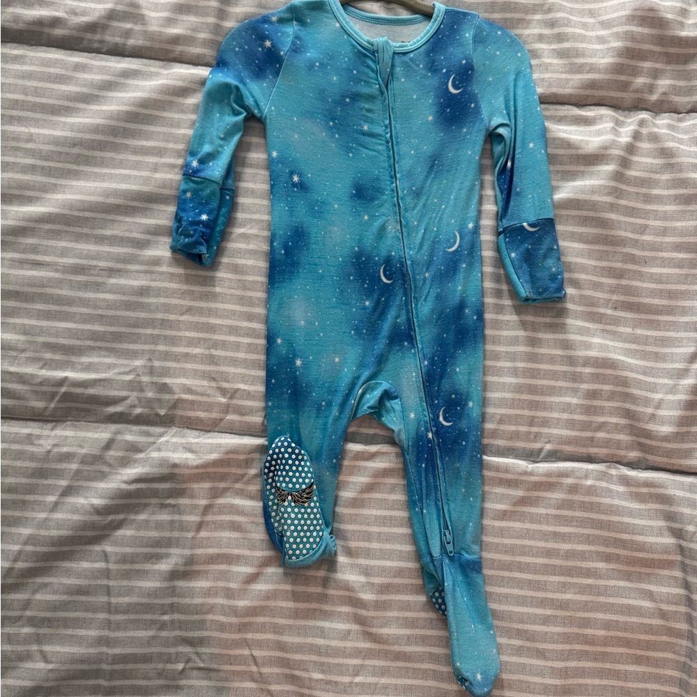 Free Birdees Celestial Blue Kids Footie Pajamas